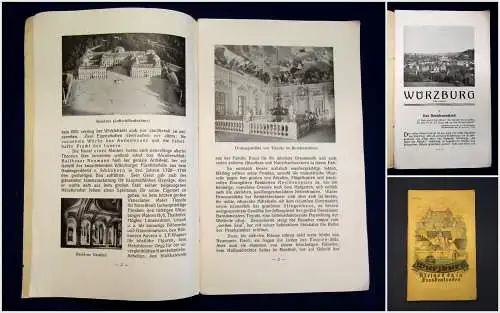  Fremdenverkehrsverein Würzburg Total-Ansicht um 1925 Guide Reiseführer mb