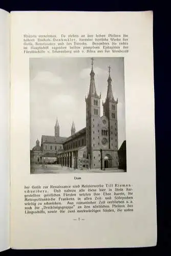  Fremdenverkehrsverein Würzburg Total-Ansicht um 1925 Guide Reiseführer mb