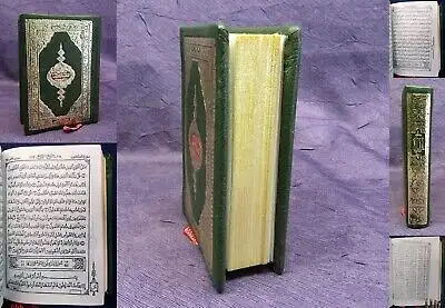 Mini- Buch Koran mit Rundumgoldschnitt und in Schatulle o.J. Glaube Gott js