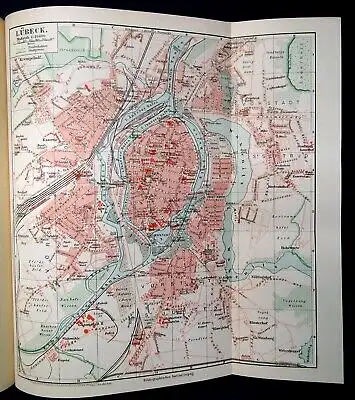 Krauß Meyers Deutscher Städteatlas 1913 selten mit 50 Karten komplett rara js