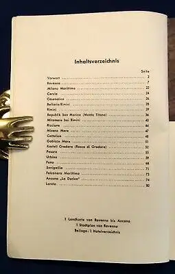 Reiseführer Riviera Adriatica mit Bildern Ravenna, Ancona um 1940 Reiseführer js