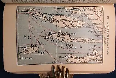 Sieber Führer durch Dalmatien u. das Kroatische Küstenland 1929 8 Karten js