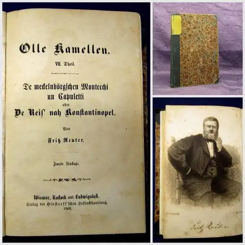 Reuter Sämmtliche Werke Olle Kamellen 1868 Belletristik Klassiker mb 