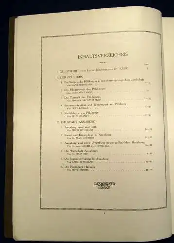 Deutsche Berge Pöhlberg und Annaberg Band 1, 1925 Bildband Georgraphie js