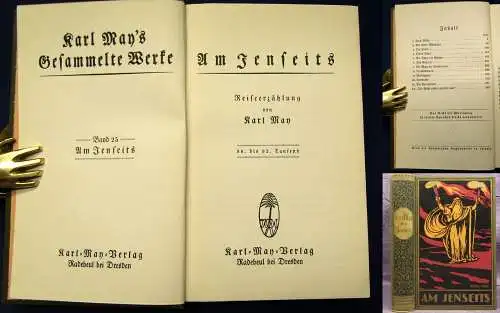 Karl May's Gesammelte Werke Bd. 25 "Am Jenseits" Erzählung um 1930  js