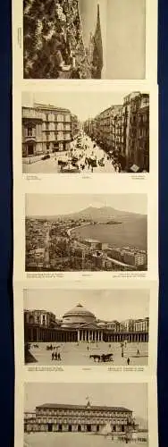 2x Leporello Ricordo De Napoli, Ricordo Di Pompei blindgeprägt top 1900 js