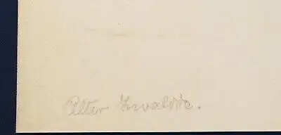 Egon Graf von Holtzendorff Aquarell um 1890 Veteran/ Alter Invalide Unikat js