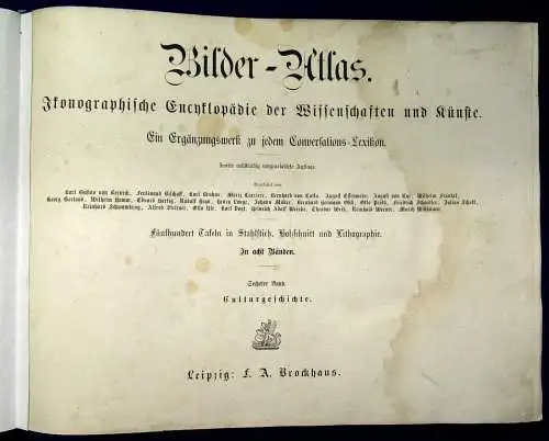 Bilder-Atlas Ikonographische Encyclopädie der Wissenschaften Bd.6+7 Ergänzung j