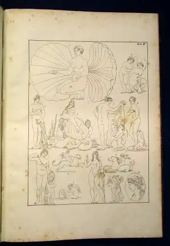 Kärcher Handzeichnungen Mythologie u. Archäologie 5 Hefte in 1, 1825 js
