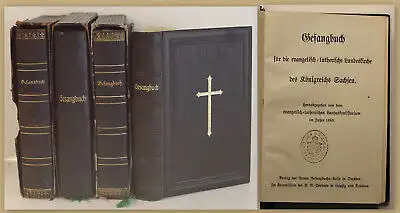 Dresdner Gesangbücher des Königreichs Sachsen 4 Bde 1883 Religion Christentum sf