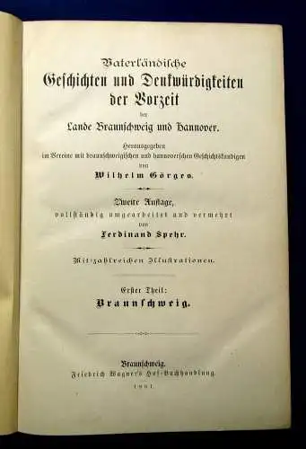 Görges Vaterländische Geschichten der Vorzeit 1881 3 Bde Geschichte mb