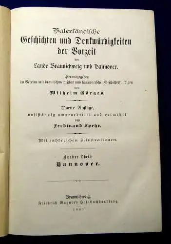 Görges Vaterländische Geschichten der Vorzeit 1881 3 Bde Geschichte mb
