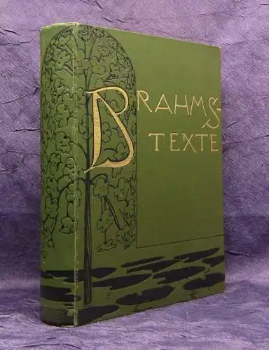 Ophüls Brahms- Texte Vollständige Sammlung der musikalischen Dichtung 1898 js