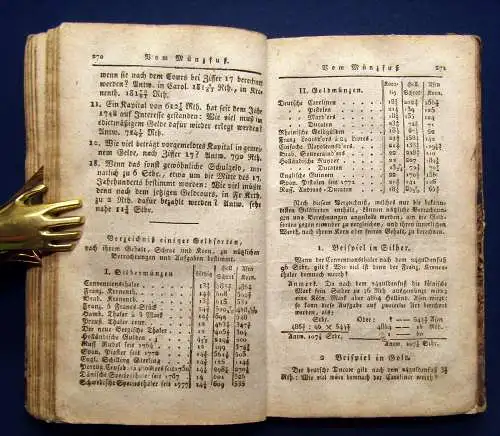 Schürmann Practisches Schulbuch Rechenkunst und Geometrie 1822 Mathematik mb