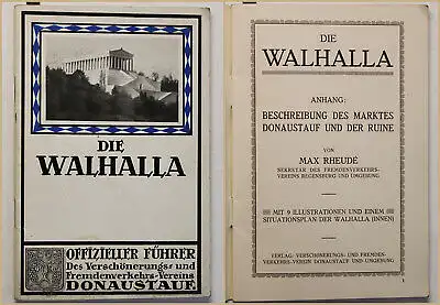 Original Prospekt Die Walhalla um 1930 Reise Ortskunde Landeskunde Geografie sf
