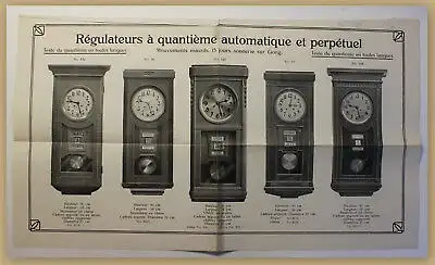Original Prospekt Regulateurs a quantieme automatique et perpetuel um 1920 sf