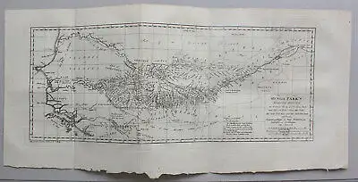 Kupferstichkarte von Senegal, Mali, Guinea um 1770 Landkarte Westafrika sf