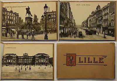 12 Ansichten von Lille um 1920 Frankreich Geografie Ortskunde Geographie sf