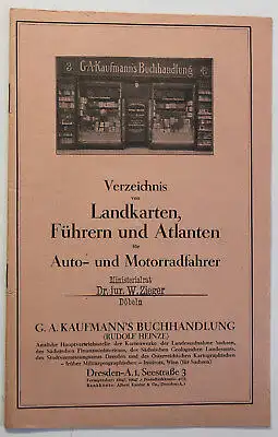 Orig. Prospekt Verzeichnis von Landkarten uw. für Auto-& Motorräder um 1960 sf
