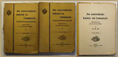 K.G.M. Aus oesterreichischer Kadetten- und Leutnantzeit 1902 2 Bde Militaria sf