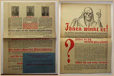 Original Werbeprospekt Probeschachtel Dr. med. Schultheiß "Kaemasal" um 1900 sf