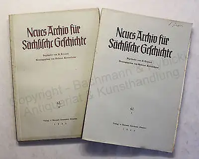 Kretzschmar Ermisch Neues Archiv für Sächsische Geschichte Bd 61 1940 Sachsen xz