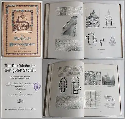 Gruner - Die Dorfkirche im Königreich Sachsen 1904 - Geschichte, Architektur xz