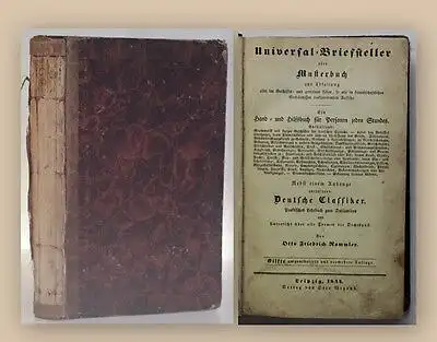 Rammler Universal Briefsteller Musterbuch 1844 Briefe Dokumente schreiben  xy