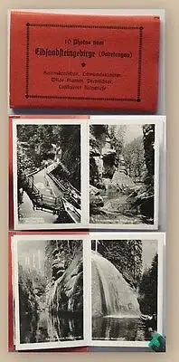 Leporello 10 Fotos vom Elbsandsteingebirge um 1930 Edmundsklamm Luftkurort xy
