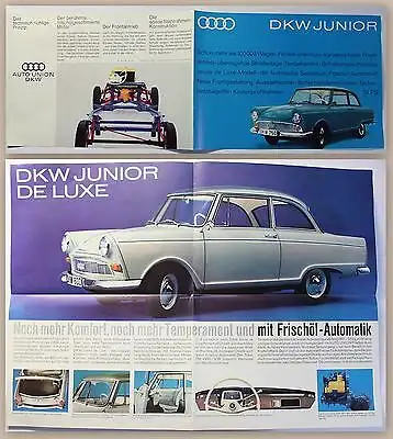 Original Werbeprospekt Auto Union DKW Junior um 1960 Automobile Oldtimer Audi xz