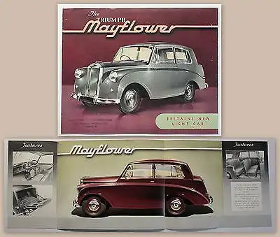 Original Werbeprospekt Brochure Triumph Mayflower 1951 Oldtimer Automobil xz