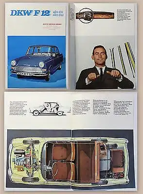 Original Werbeprospekt Auto Union DKW F12 um 1960 Automobile Oldtimer Audi xz