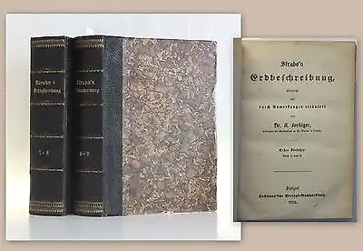 Forbiger Strabo's Erdbeschreibung 8 Bd. in 2 Bücher 1856 Geografie Erdkunde xz