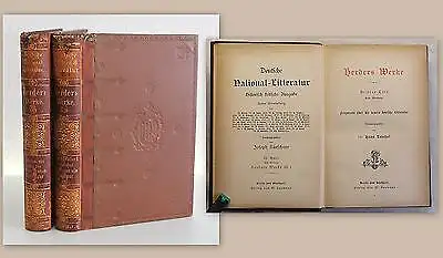 Lambel Herders Werke 3.1 Fragmente + 3.2 Kritische Wälder um 1900 Weltliteratur