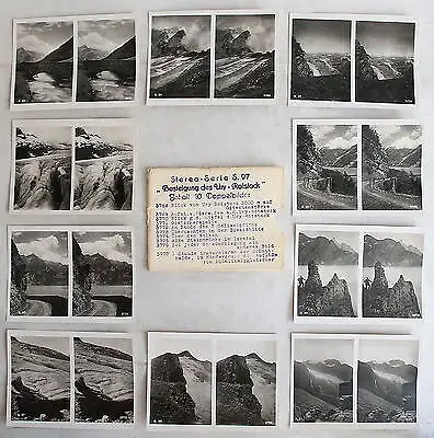 10 Doppelbilder Stereofotos S.97 Besteigung des Ury-Rotstocks Schweiz um 1920 xz