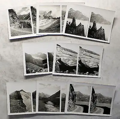 8 Doppelbilder Stereo Serie S.97 Besteigung des Urirotstocks um 1930 Schweiz xz