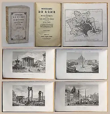 Vasi & Nibby Itineraire de Rome et de ses Environs 1857 mit Stahlstichtafeln xz