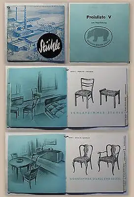 Katalog Bähre Stuhlfabrik Springe Hannover Niedersachsen 1934 Stühle Preisliste