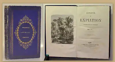 Repentir et Expiation Histoires Recreatives et Morales um 1870 Schulpreiseinband