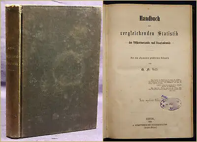 Kolb Handbuch der vergleichenden Statistik 1860 Geschichte Staatenkunde sf