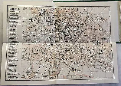 Victoria-Album von Berlin 48 Ansichten Hauptstadt Leporello um 1875 mit Karte xz