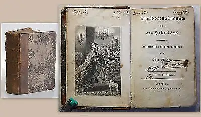 Müchler Anekdotenalmanach auf das Jahr 1826 mit Titelkupfer Kalender xz