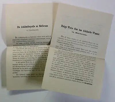 Prospekt Mittheilungen über Heilbrunn und seine Adelshaidsquelle 1886 Bayern xz