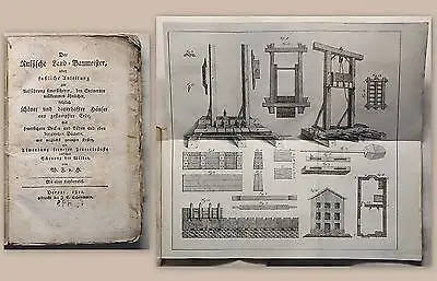 Hezel Der russische Land-Baumeister 1822 Bauingenieurwesen mit Kupfertafel xz