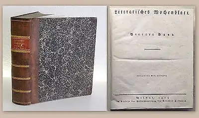 Kotzebue Literarisches Wochenblatt 4.& 5. Band 1819 Erstausgabe Belletristik xz