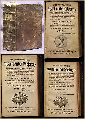 Montesquieu Werk von den Gesetzen, oder von der Verhältniß 1753 Gesetz Recht sf
