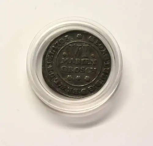 Münze 6 Mariengroschen Braunschweig Lüneburg Calenberg-Hannover 1703 Silber xz