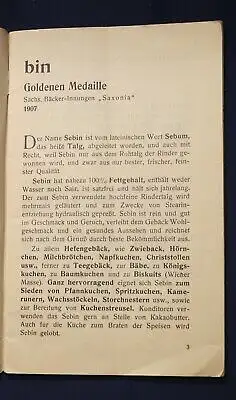Petzold & Schliephacke Goldene Medaille auf Sebin 1907 Sebinrezepte   js 