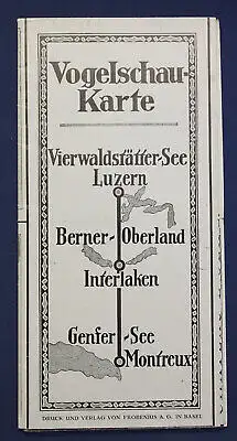 Original Vogelschau - Karte um 1910 Geografie Landeskunde Ortskunde Natur sf