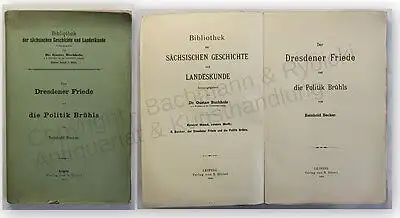 Becker Der Dresdener Friede und die Politik Brühls 1902 Geschichte Militär xy